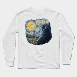 Van Gogh Cat Long Sleeve T-Shirt